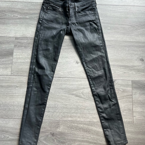 AG The Absolute Legging Extreme Skinny Jean in Black Size 24R - Picture 2 of 5